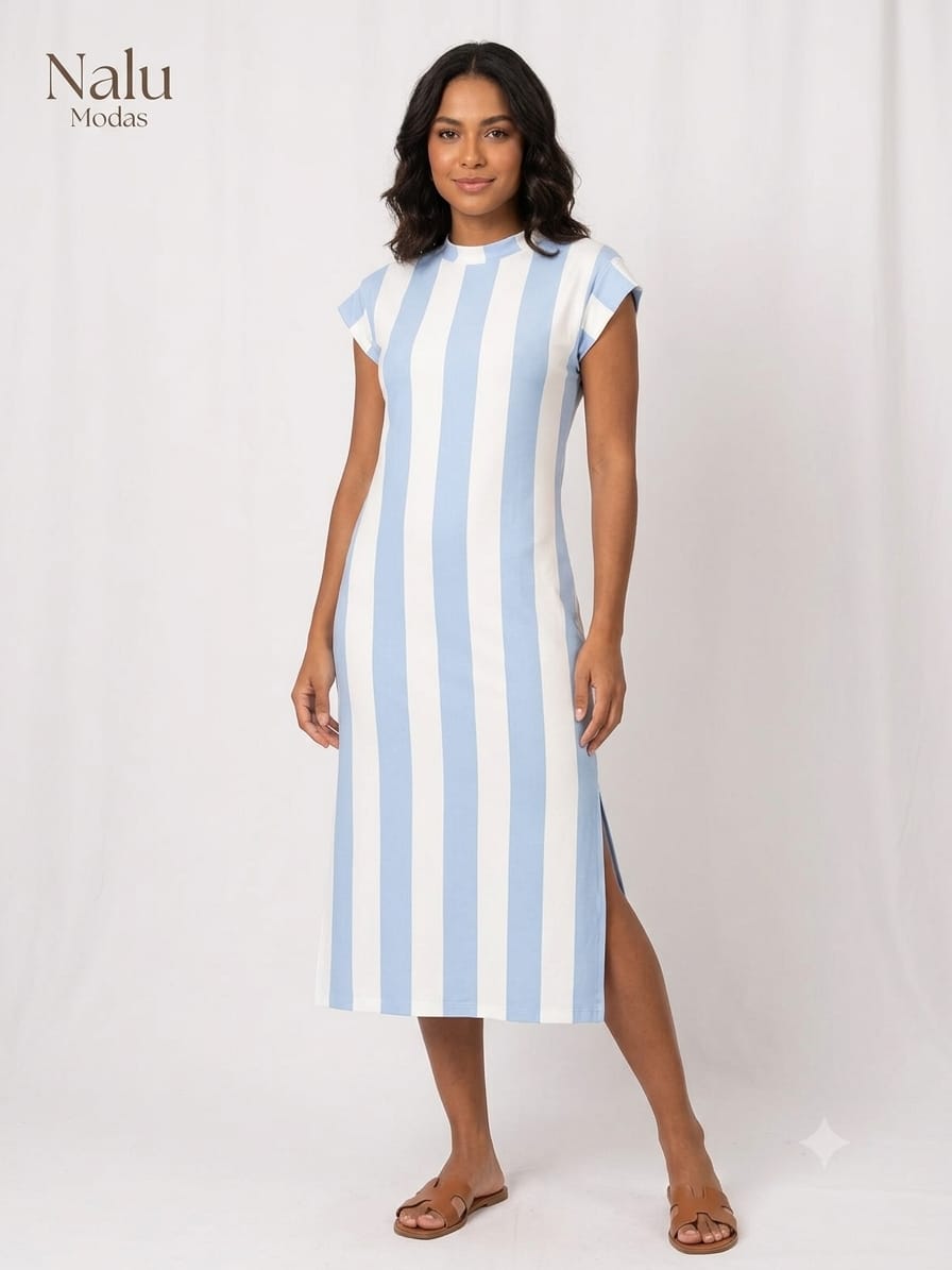Vestido Malha com Bolsos